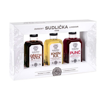 Degustační set Sudličkovy likéry tradičně 29,5% 3 x 0,2 l