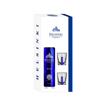 Helsinki Vodka Blue Metalic Edition 40% 0,5 l +2 sklenice